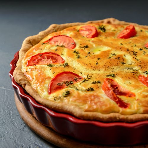 torta salata con ragu vegetale