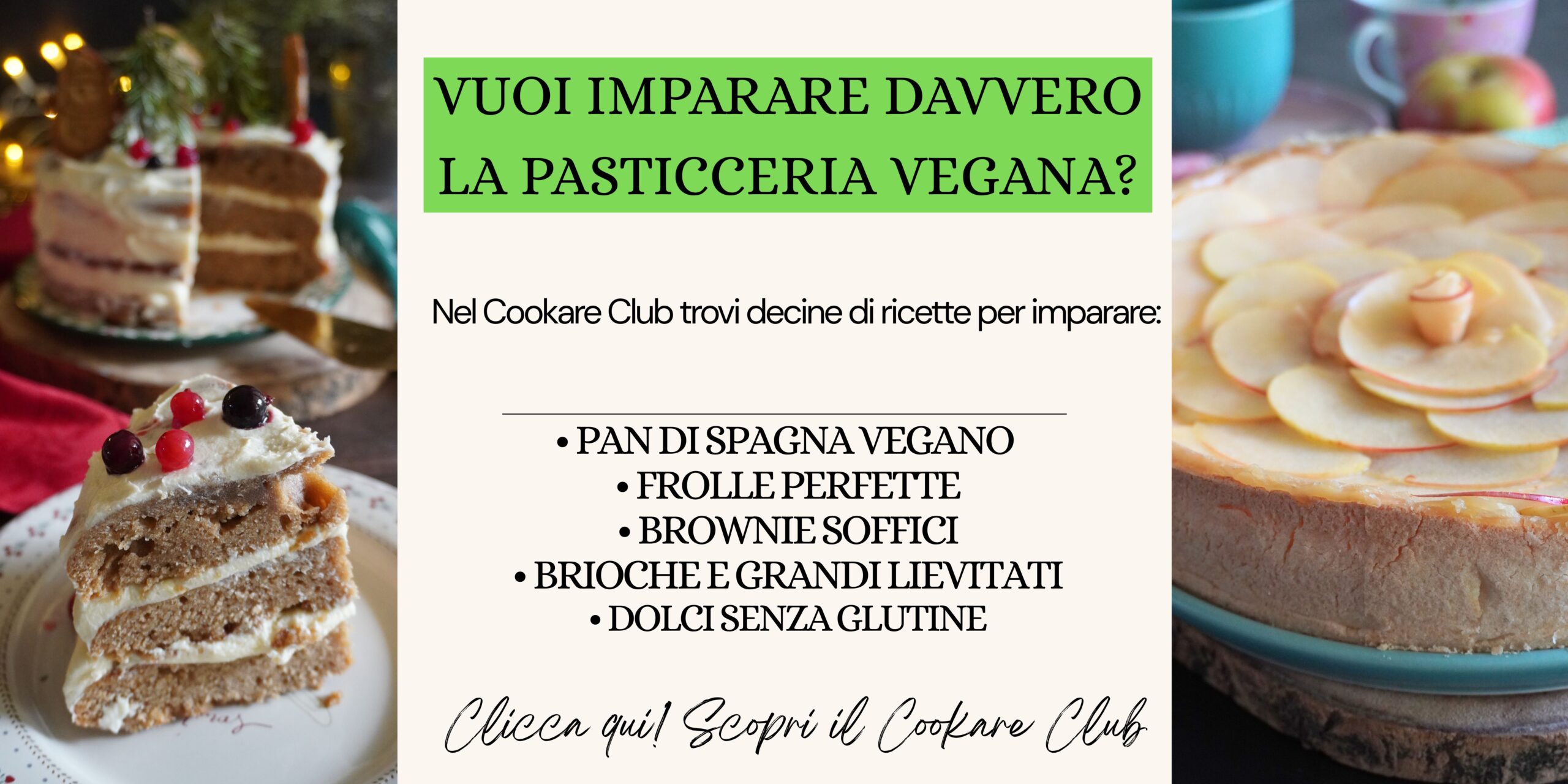 Corso di pasticceria vegana